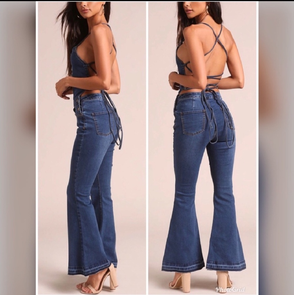 SOLD OUT!!! JEAN OVERALL JUMPSUIT**0 L LEFT!!** - Picture 1 of 3